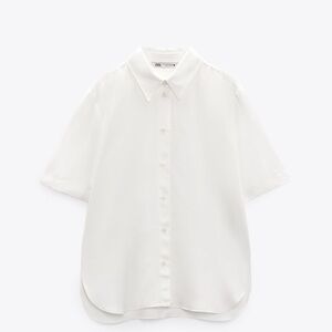 Zara Satin Effect Top w Vents XS